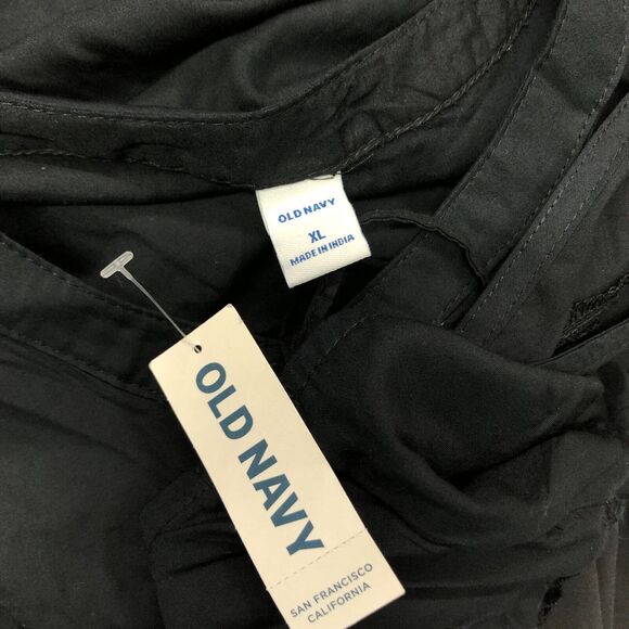 NWT Old Navy Women Sleeveless Lace Up Rayon Dress Size Extra Large Black B267 26 - Picture 5 of 13